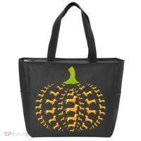 Dachshund Halloween Pumpkin Apple Animals Vegetables Friend Dog Tote Bag thumb 0