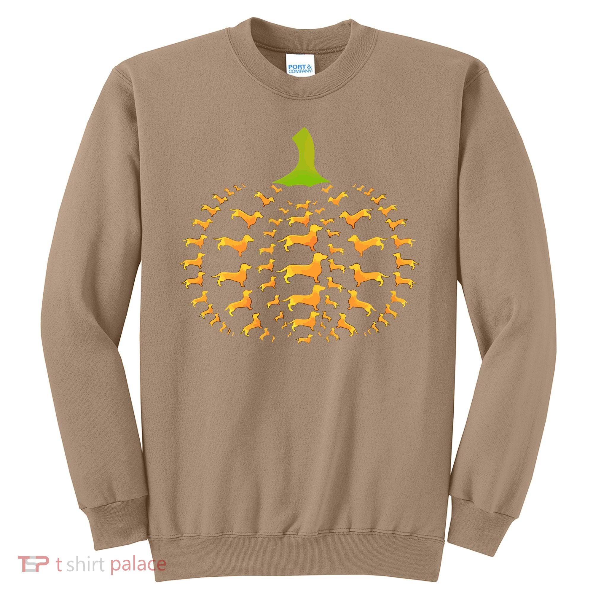 Dachshund Halloween Pumpkin Apple Animals Vegetables Friend Dog Sweatshirt