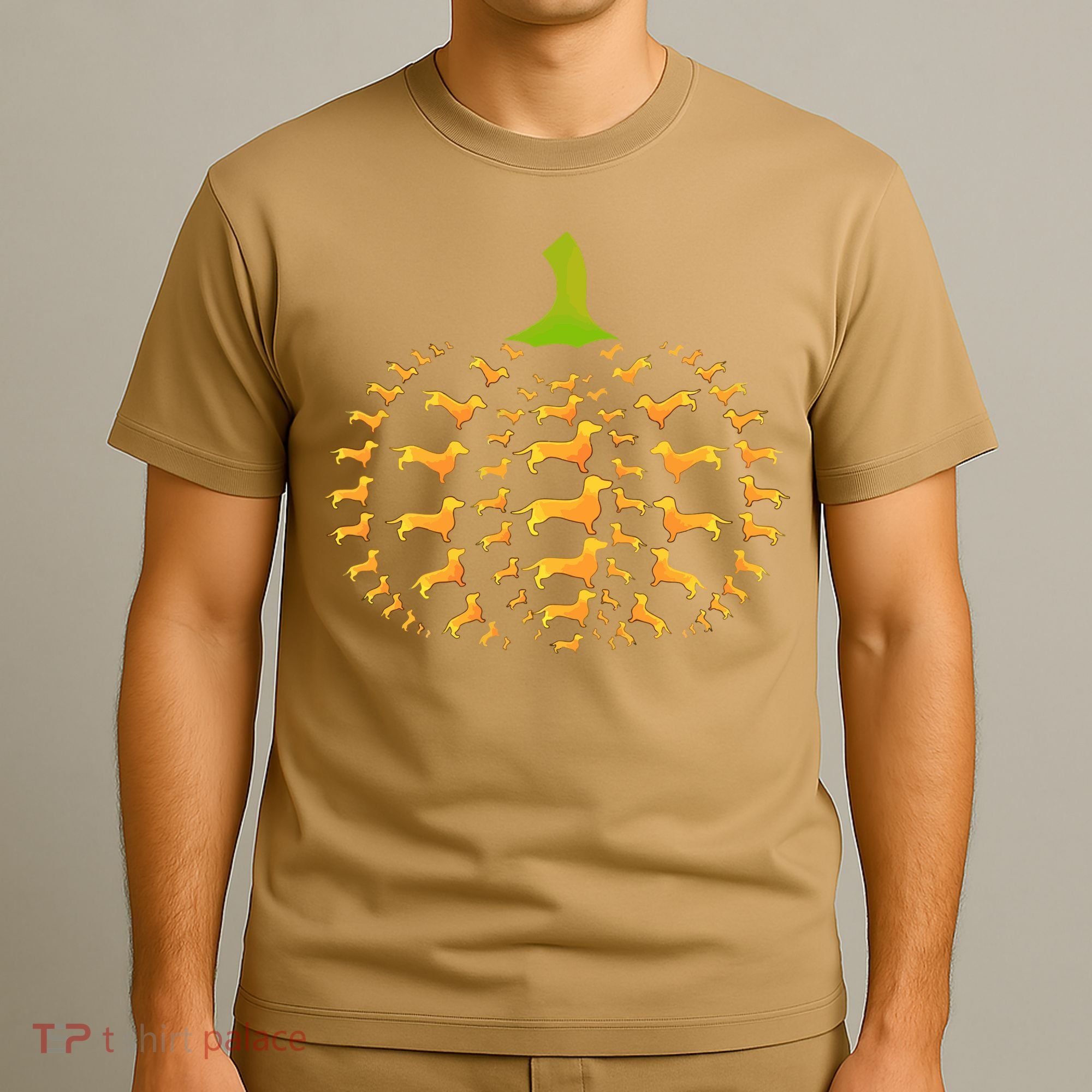Dachshund Halloween Pumpkin Apple Animals Vegetables Friend Dog T-Shirt