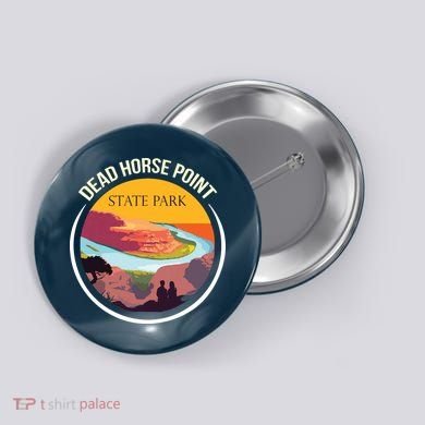 Dead Horse Point Utah State Park Souvenir Canyon River Button