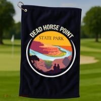Dead Horse Point Utah State Park Souvenir Canyon River Golf Towel thumb 1