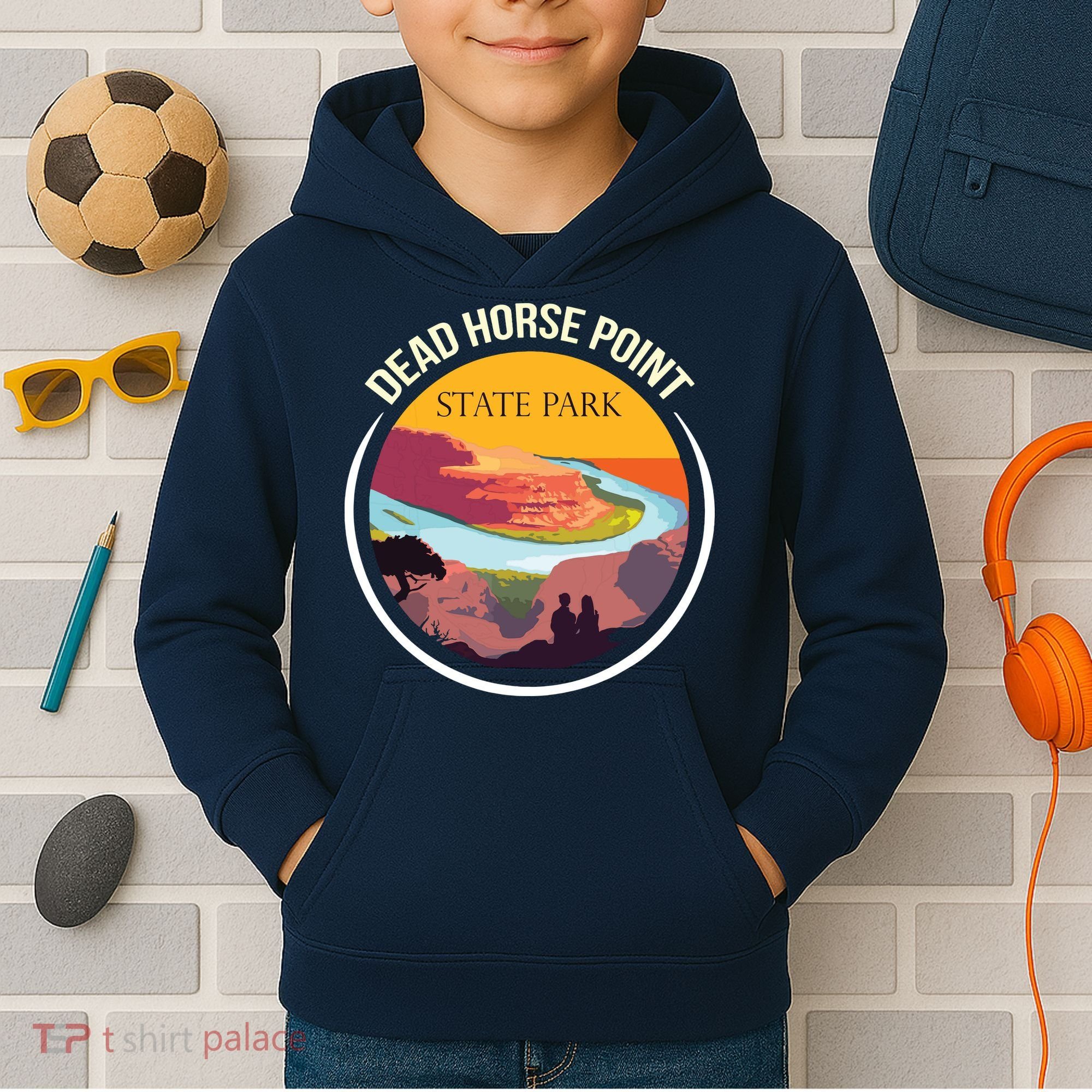 Dead Horse Point Utah State Park Souvenir Canyon River Kids Hoodie