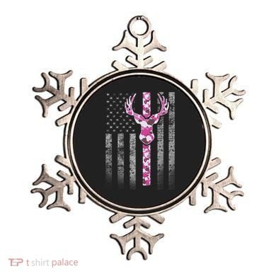 Deer Hunting Pink Camouflage Flag With Camo Deer Antlers Gift Ornament