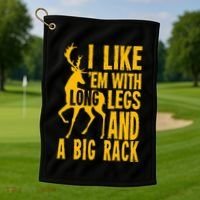 Deer Hunting Quote Gift For Hunters Golf Towel thumb 1