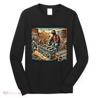 Dj Hiphop Retro Music Block Bronx Party Long Sleeve Shirt thumb 0