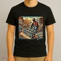 Dj Hiphop Retro Music Block Bronx Party T-Shirt thumb 3