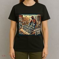 Dj Hiphop Retro Music Block Bronx Party T-Shirt thumb 4