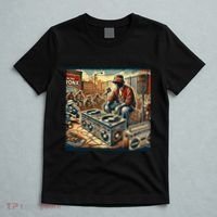 Dj Hiphop Retro Music Block Bronx Party T-Shirt thumb 5