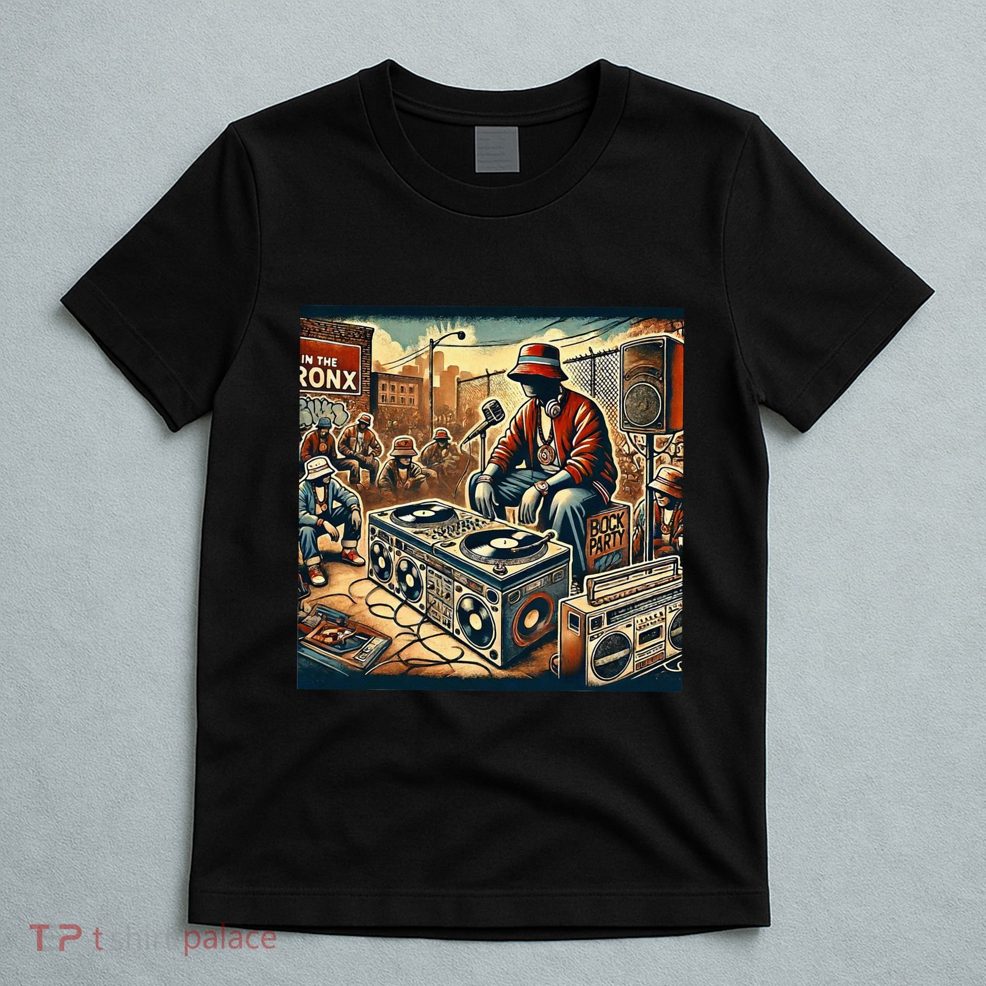 Dj Hiphop Retro Music Block Bronx Party T-Shirt