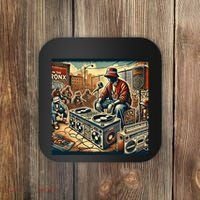Dj Hiphop Retro Music Block Bronx Party Coaster thumb 0