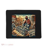 Dj Hiphop Retro Music Block Bronx Party Mousepad thumb 0