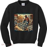 Dj Hiphop Retro Music Block Bronx Party Kids Sweatshirt thumb 0