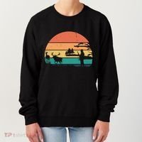 Deer Hunting Retro Sunset Nature Women's Sweatshirt thumb 0