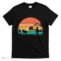 Deer Hunting Retro Sunset Nature T-Shirt thumb 0