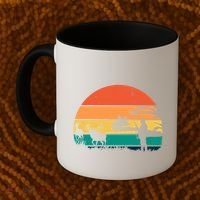 Deer Hunting Retro Sunset Nature Coffee Mug thumb 2