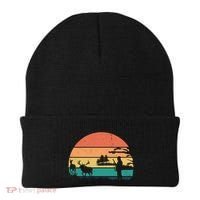 Deer Hunting Retro Sunset Nature Beanie thumb 0