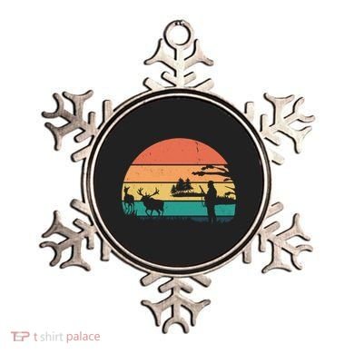Deer Hunting Retro Sunset Nature Ornament