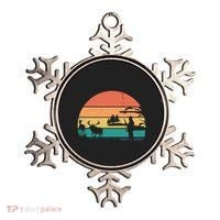 Deer Hunting Retro Sunset Nature Ornament thumb 0