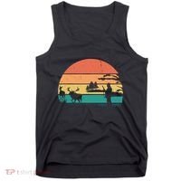 Deer Hunting Retro Sunset Nature Tank Top thumb 0