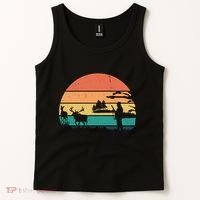 Deer Hunting Retro Sunset Nature Tank Top thumb 2
