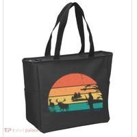 Deer Hunting Retro Sunset Nature Tote Bag thumb 2