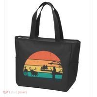 Deer Hunting Retro Sunset Nature Tote Bag thumb 3