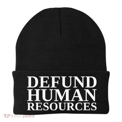 Defund Human Resources Funny Beanie