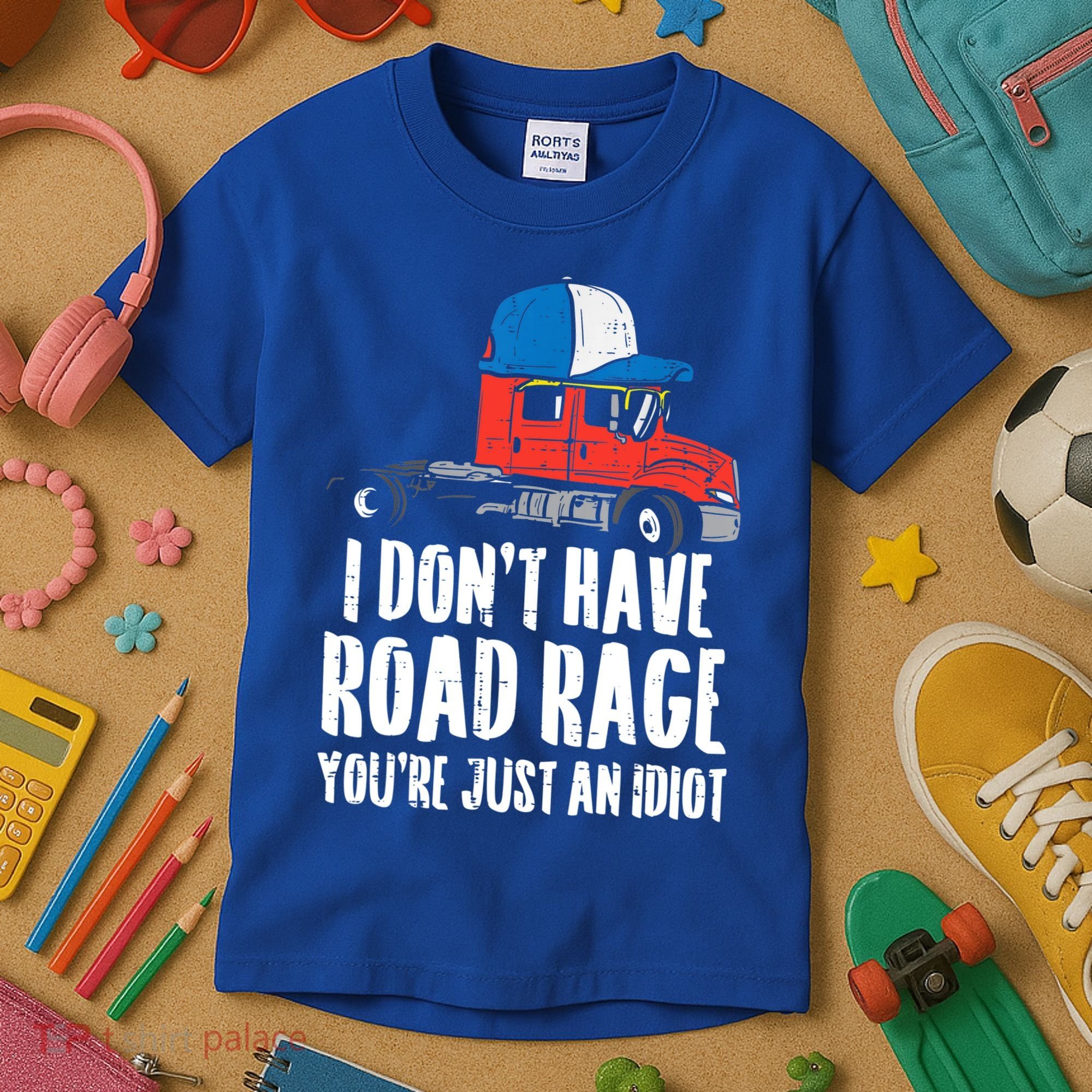 Dont Have Road Rage Idiot Truck Funny Trucker Driver Gift Kids T-Shirt