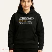 Democracy Highly Recommend Funny Five 5 Rating Stars Hoodie thumb 5