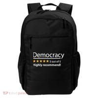 Democracy Highly Recommend Funny Five 5 Rating Stars Backpack thumb 0