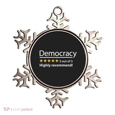 Democracy Highly Recommend Funny Five 5 Rating Stars Ornament