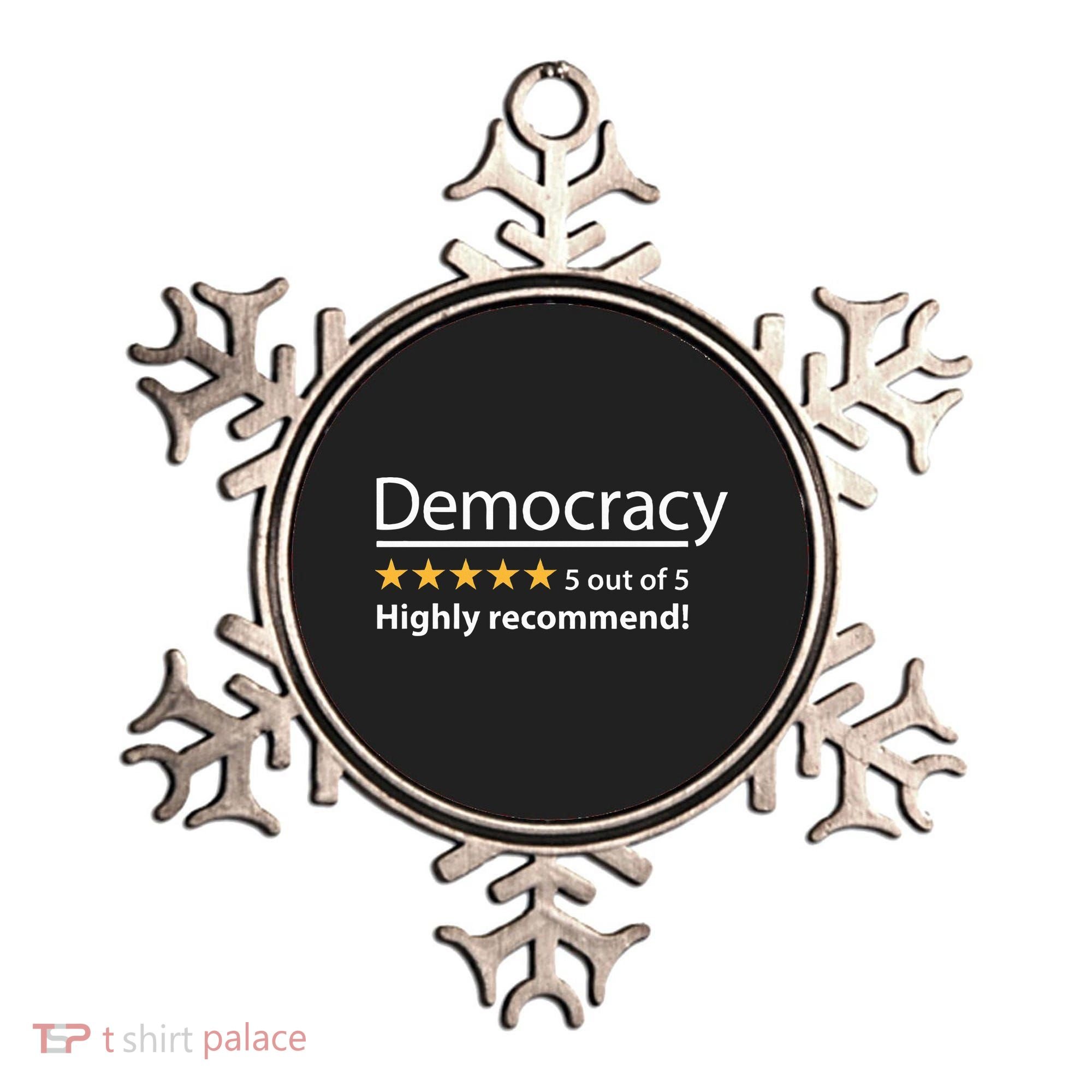 Democracy Highly Recommend Funny Five 5 Rating Stars Ornament