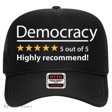 Democracy Highly Recommend Funny Five 5 Rating Stars Hat