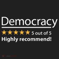 Democracy Highly Recommend Funny Five 5 Rating Stars Hat thumb 2