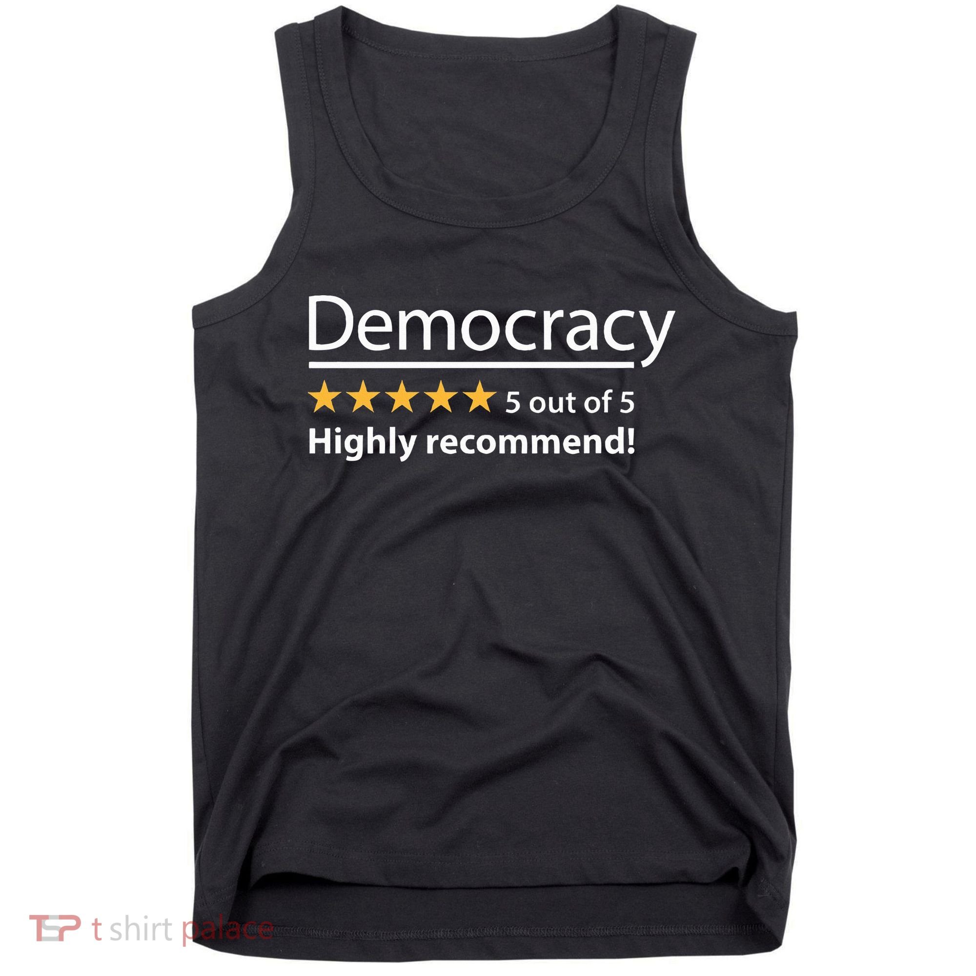 Democracy Highly Recommend Funny Five 5 Rating Stars Tank Top