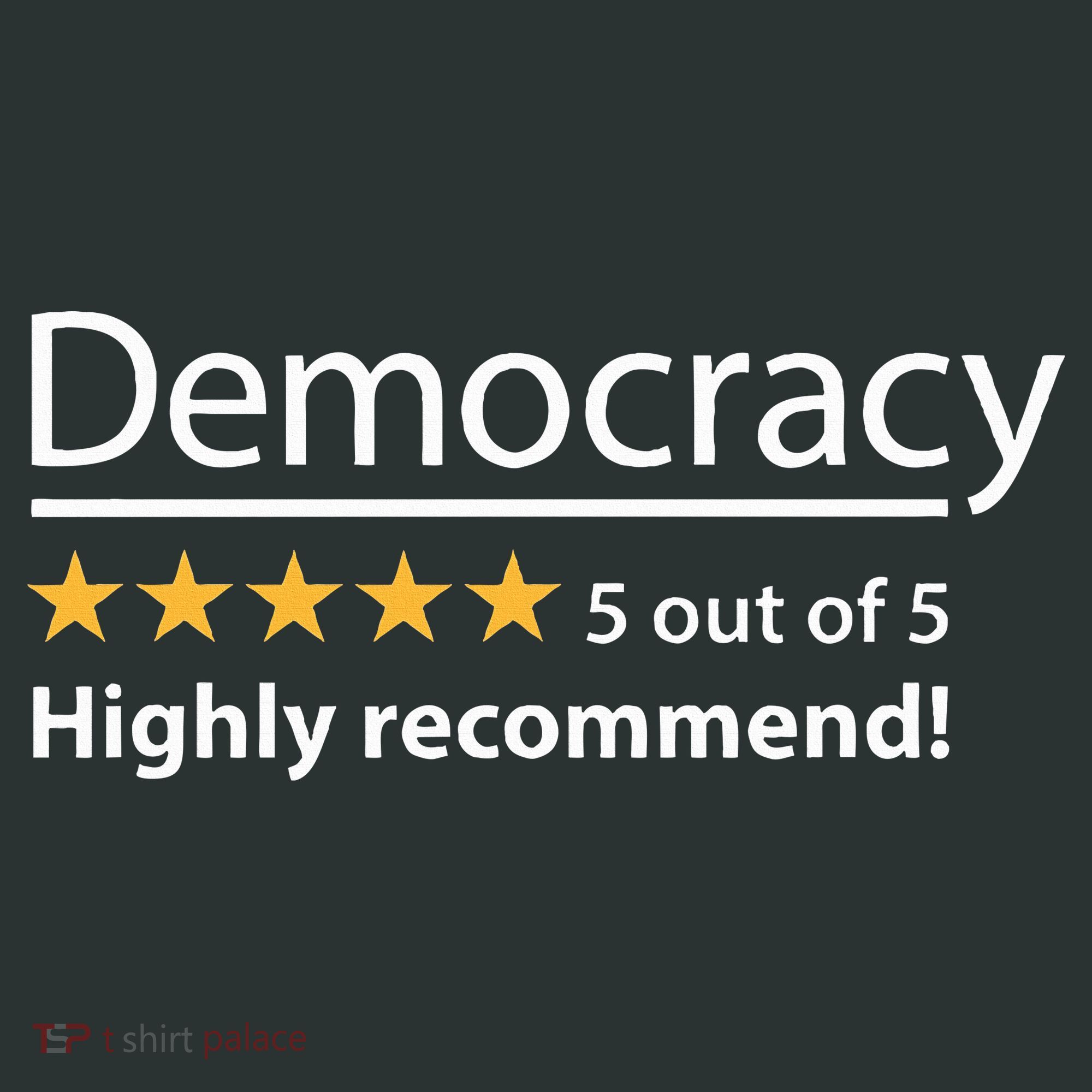 Democracy Highly Recommend Funny Five 5 Rating Stars Infant Baby Jersey Bodysuit