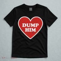 Dump Him Retro Vintage Distressed Heart Valentines Day T-Shirt thumb 5