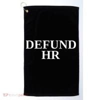 Defund Human Resources Golf Towel thumb 0