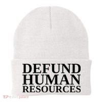Defund Human Resources Funny Beanie thumb 0