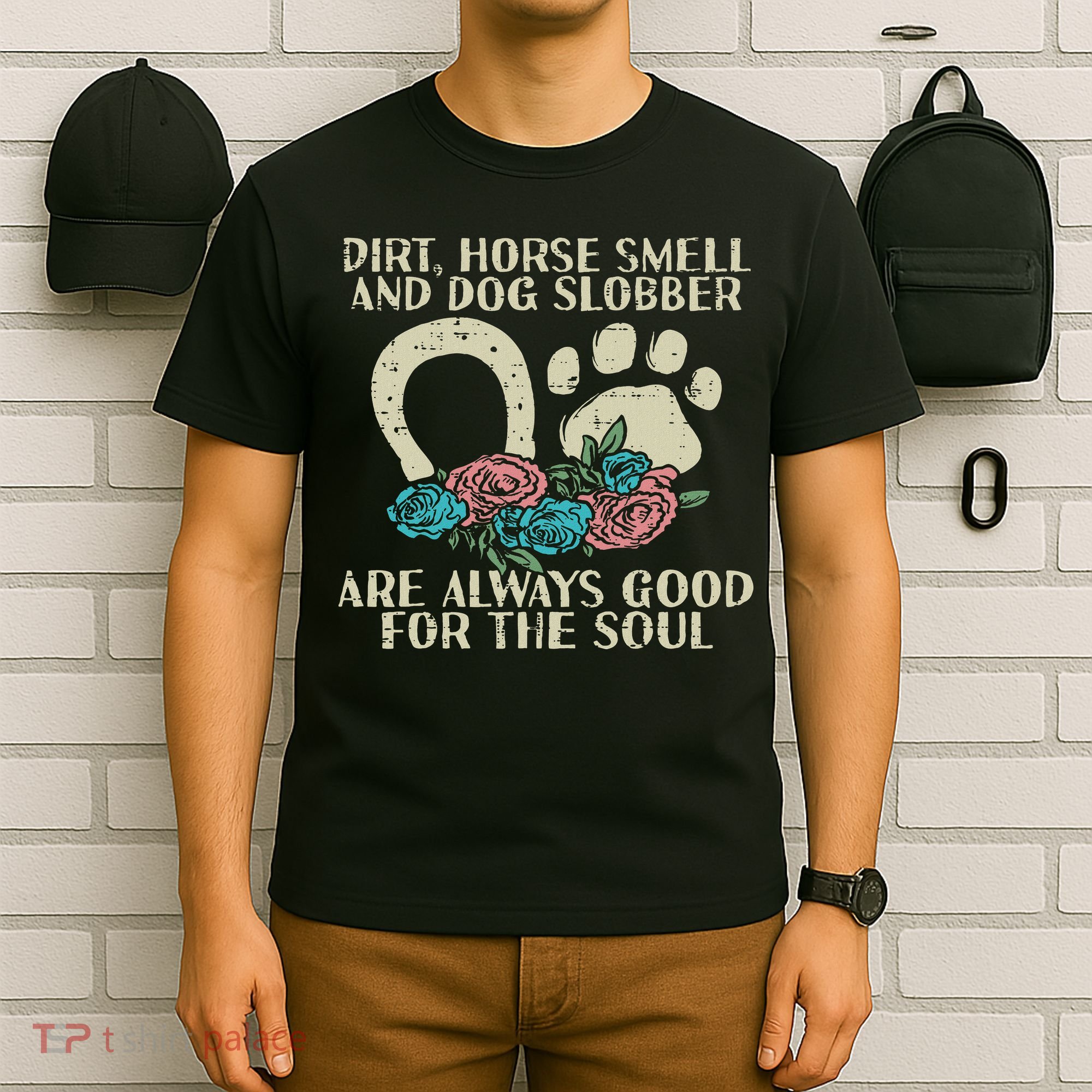 Dirt Horse Smell Dog Slobber Floral Country Farm Women T-Shirt
