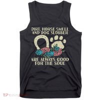 Dirt Horse Smell Dog Slobber Floral Country Farm Women Tank Top thumb 0