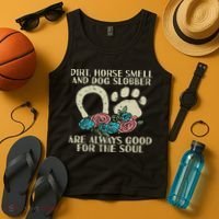 Dirt Horse Smell Dog Slobber Floral Country Farm Women Tank Top thumb 4