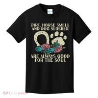 Dirt Horse Smell Dog Slobber Floral Country Farm Women Kids T-Shirt thumb 0