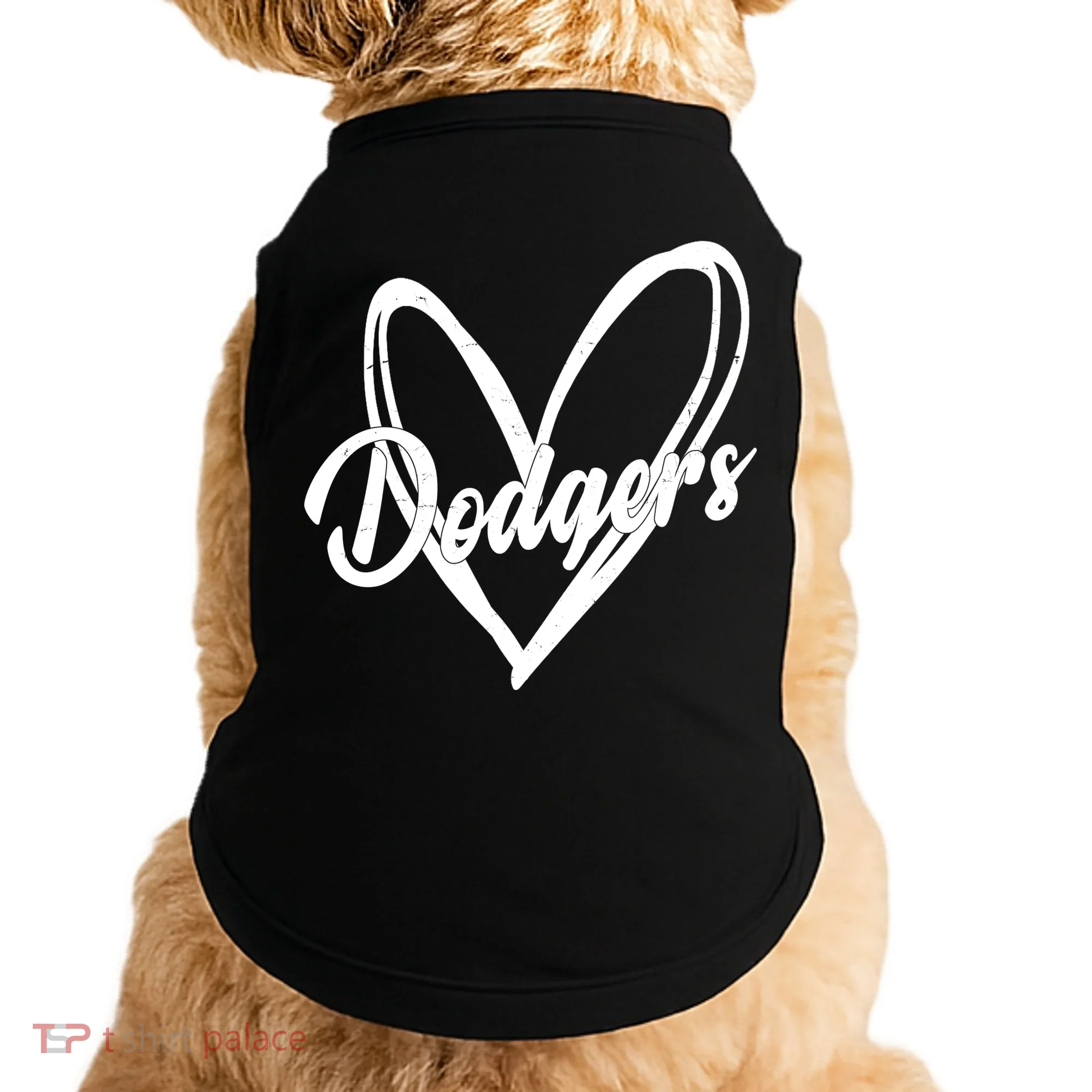 Dodgers Heart Sport Lover Fan Doggie Tank