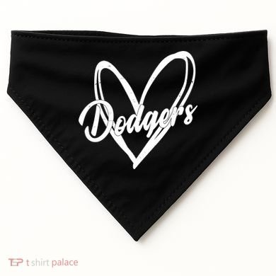 Dodgers Heart Sport Lover Fan USA-Made Doggie Bandana