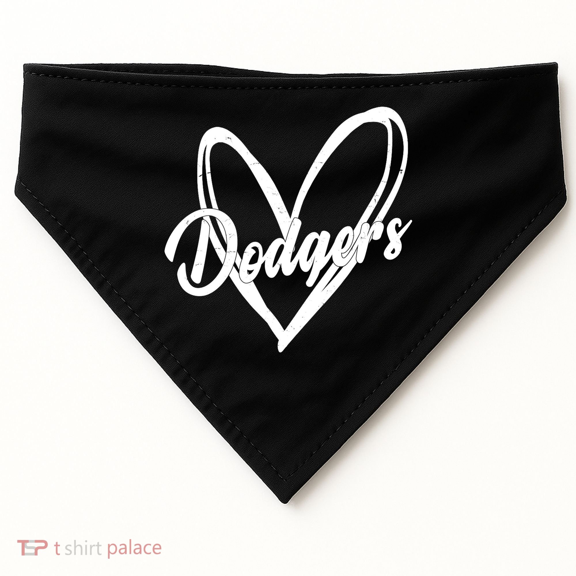 Dodgers Heart Sport Lover Fan USA-Made Doggie Bandana