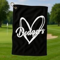 Dodgers Heart Sport Lover Fan Golf Towel thumb 1