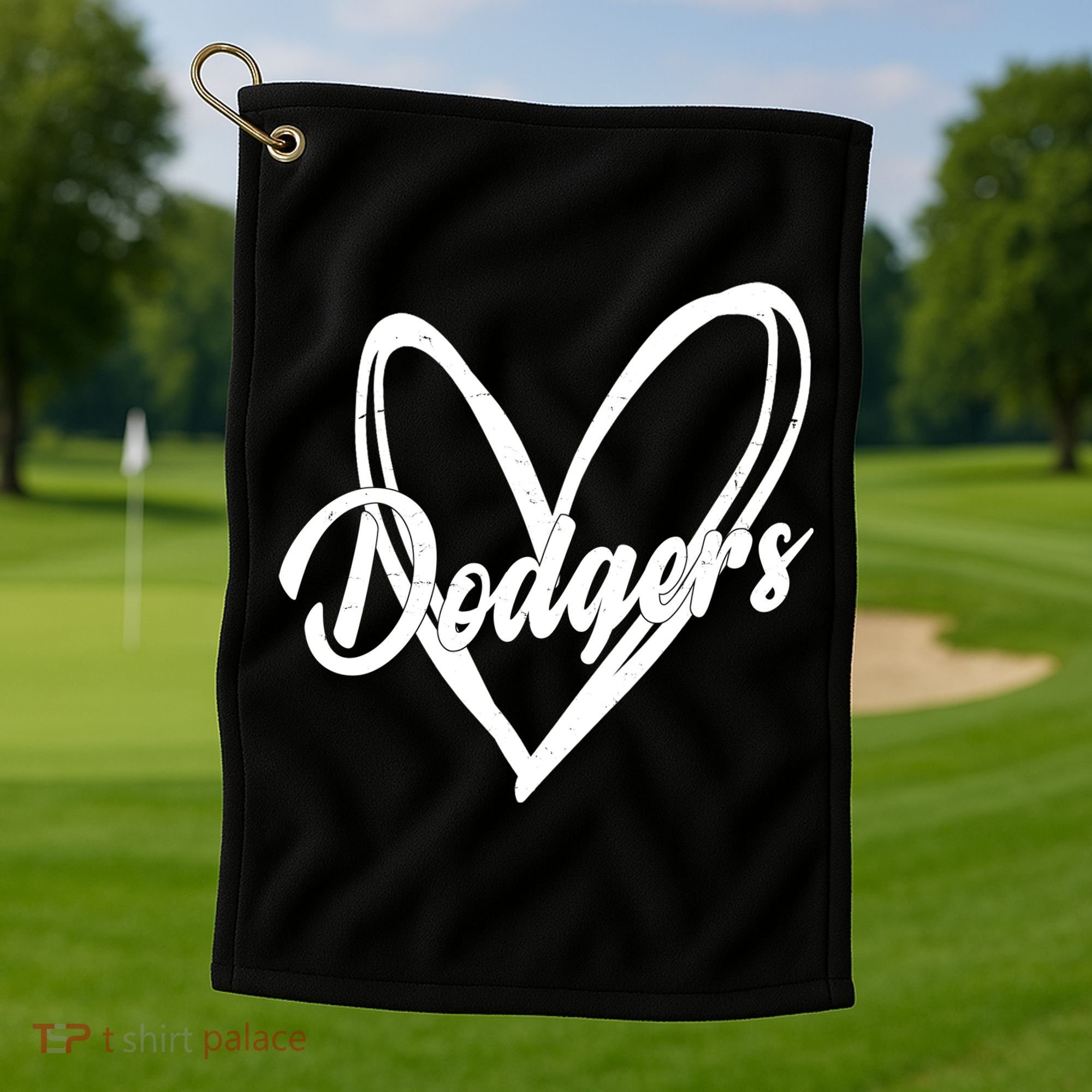 Dodgers Heart Sport Lover Fan Golf Towel
