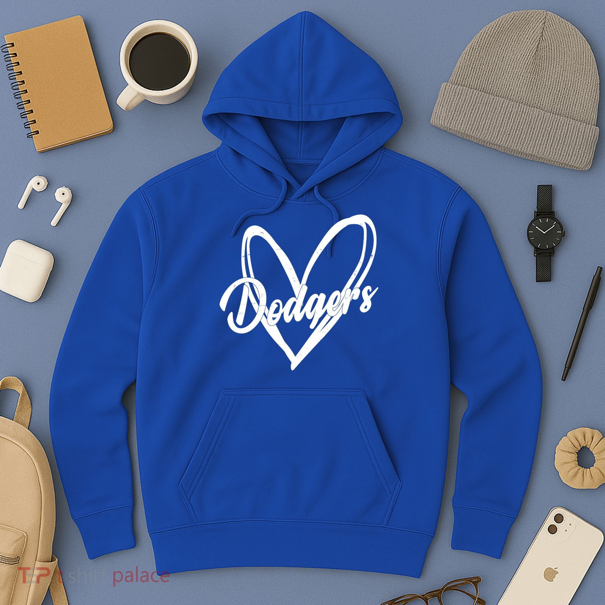 Dodgers Heart Sport Lover Fan Hoodie