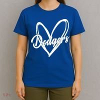 Dodgers Heart Sport Lover Fan T-Shirt thumb 4